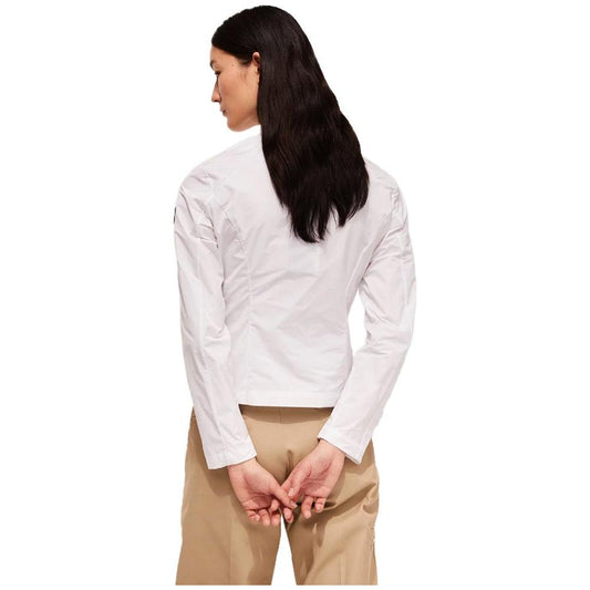 Refrigiwear Chic Windproof White Jacket with Logo Refrigiwear Light Gray