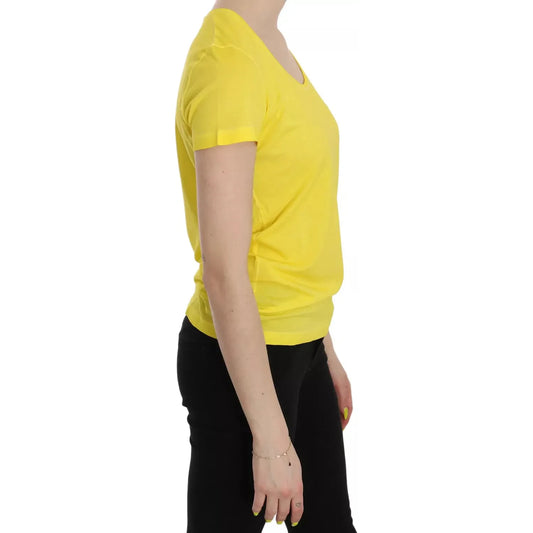 Dsquared² Yellow Round Neck Short Sleeve Shirt Top Blouse Dsquared² Dark Khaki