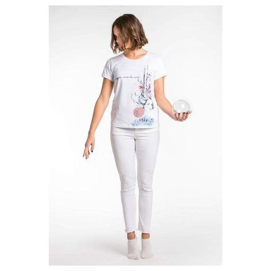 A.Tratti Chic White Stretch Viscose Tee with Exclusive Packaging A.Tratti White Smoke