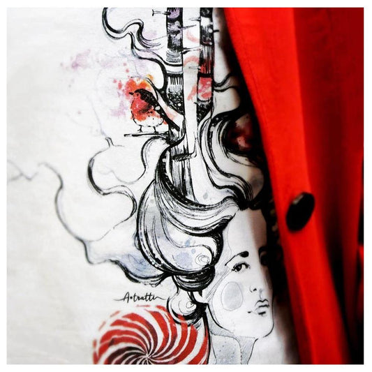 A.Tratti Chic White Stretch Viscose Tee with Exclusive Packaging A.Tratti Black