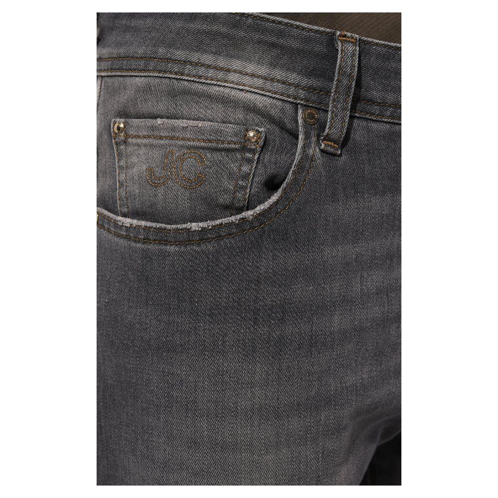 Jacob Cohen Sleek Gray Stretch Cotton Regular Fit Jeans JA-11664-37