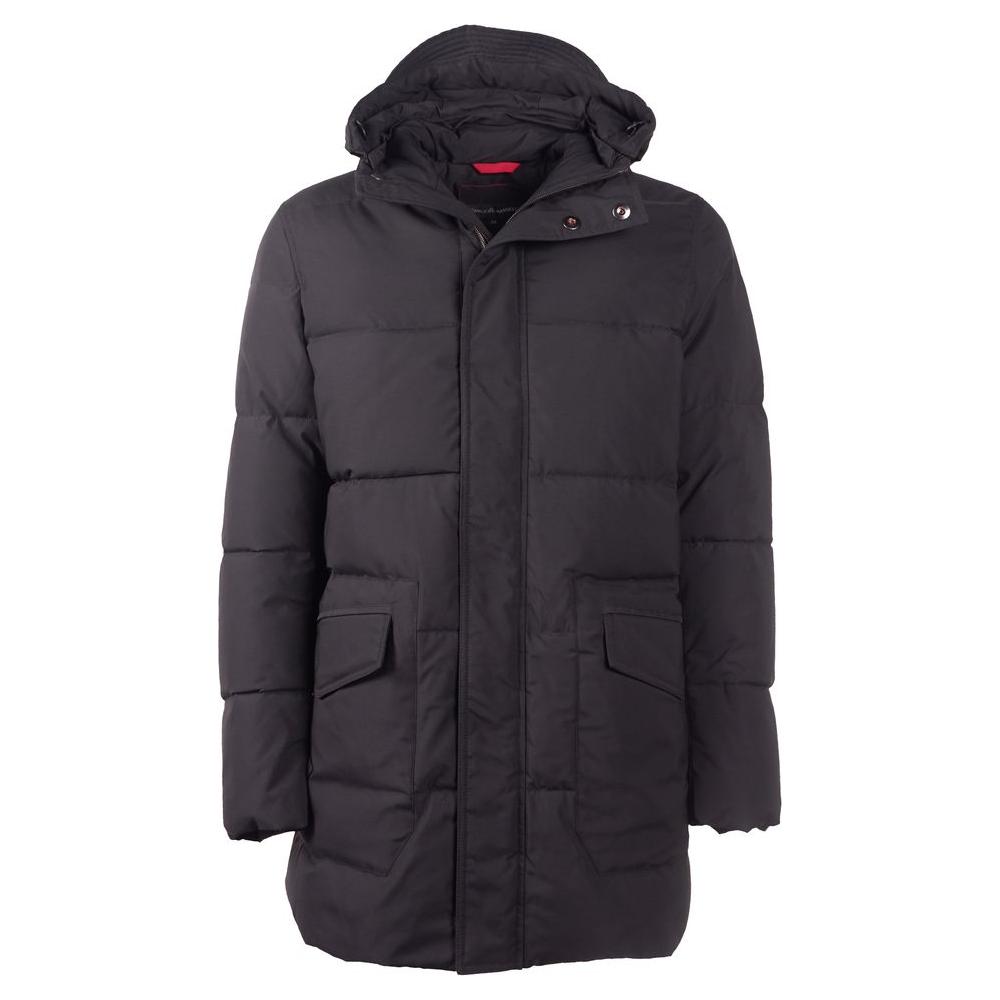 帅气绅士黑色连帽夹克