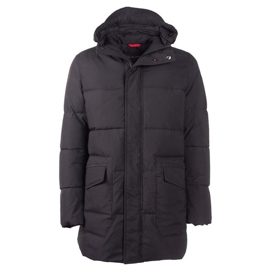 Emilio Romanelli Black Polyester Men Jacket