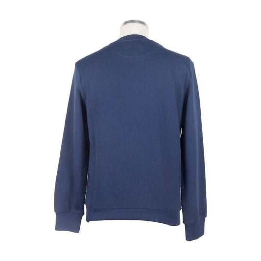 Bikkembergs Blue Cotton Men Sweater Bikkembergs Dark Slate Gray