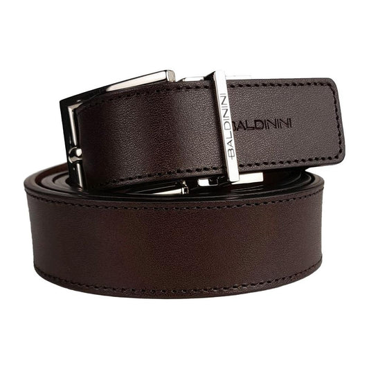 Baldinini Trend Brown Calfskin Men Belt Baldinini Trend Dark Slate Gray