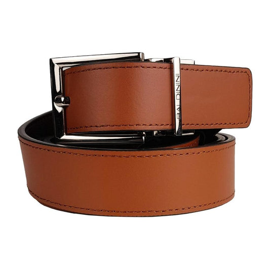 Baldinini Trend Brown Calfskin Men Belt Baldinini Trend Sienna