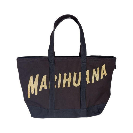 Palm Angels Chic Black Cotton Shoulder Bag Palm Angels Dark Slate Gray