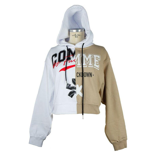 Comme Des Fuckdown Chic Two-Tone Graphic Hooded Sweatshirt Comme Des Fuckdown Gray