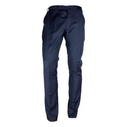 Made in Italy Blue Wool Men's Trousers