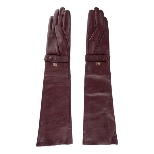 Cavalli Class Red Lambskin Women Glove Cavalli Class Dark Slate Gray
