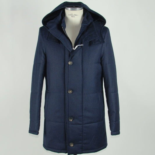 Made in Italy Blue Wool Jackets & Coat