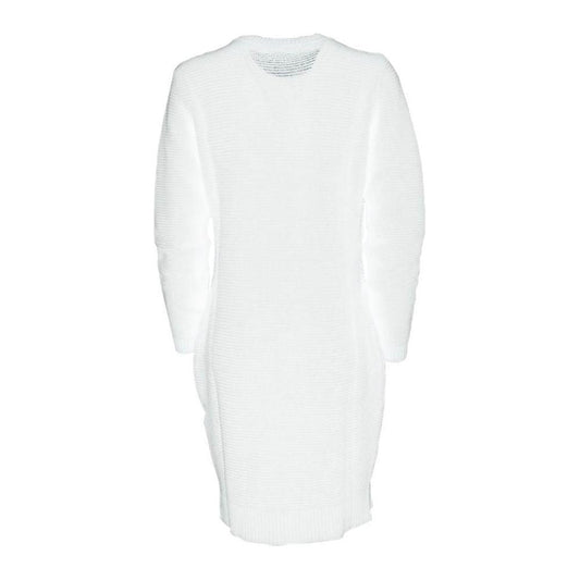 Love Moschino Chic Heart Pattern Knit Dress in White Love Moschino White Smoke