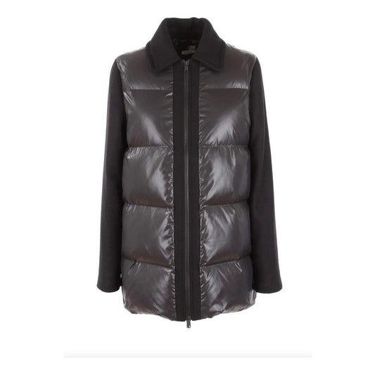 Love Moschino Chic Gray Jacket with Contrasting Accents Love Moschino Dark Slate Gray