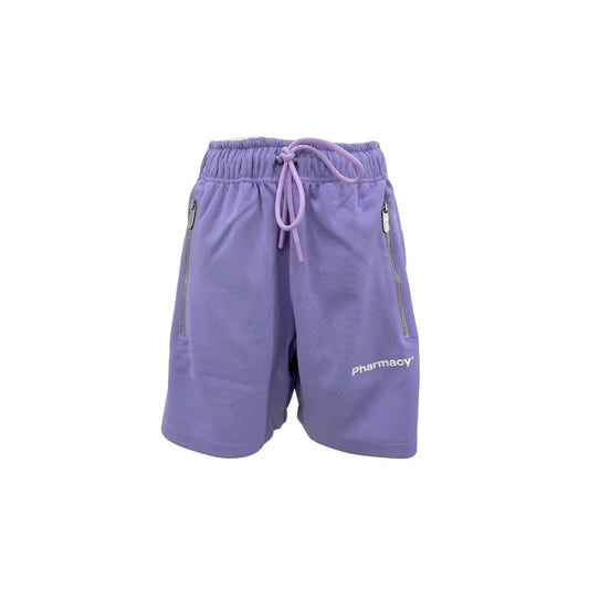 Pharmacy Industry Chic Purple Bermuda Shorts with Side Stripes Pharmacy Industry Light Slate Gray