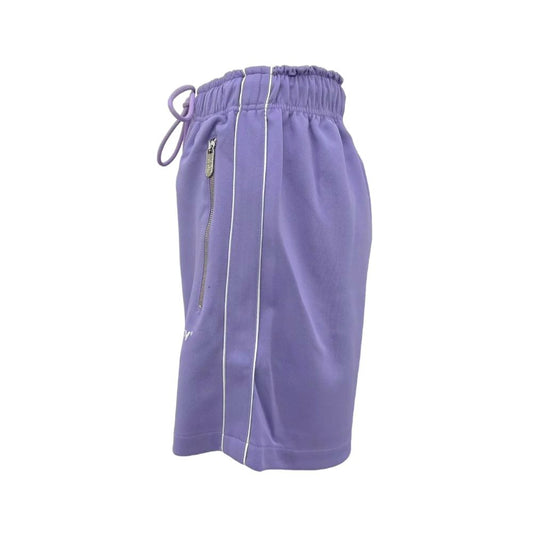 Pharmacy Industry Chic Purple Bermuda Shorts with Side Stripes Pharmacy Industry Light Slate Gray
