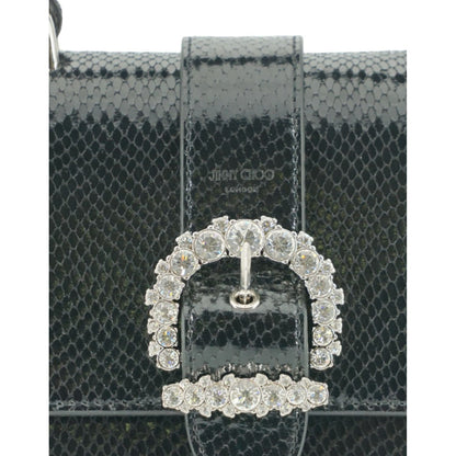 Jimmy Choo Black Leather Top Handle Shoulder Bag