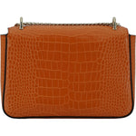 Jimmy Choo Amber Orange Leather Shoulder Bag Jimmy Choo Saddle Brown