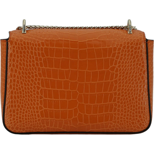 Jimmy Choo Amber Orange Leather Shoulder Bag Jimmy Choo Saddle Brown
