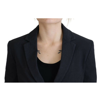 Dsquared² Black Cotton Cropped Button Blazer Jacket1728,67345645728,Black,Blazers - Suits & Blazers - Clothing,Clothing,Dsquared²,Elastane 2%,IT38 | XS,Jackets & Coats - Women - Clothing,Material: Cotton 98%,Preowned / Defect,Suits & Blazers - Clothing,Wo