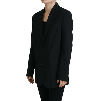 Dsquared² Black Flower Single Breasted Coat Blazer1728,67345645728,Black,Blazers - Suits & Blazers - Clothing,Clothing,Dsquared²,IT38 | XS,Jackets & Coats - Women - Clothing,Material: 54% Polyester 44% Virgin Wool 2% Elastane,Preowned / Defect,Suits & Bla