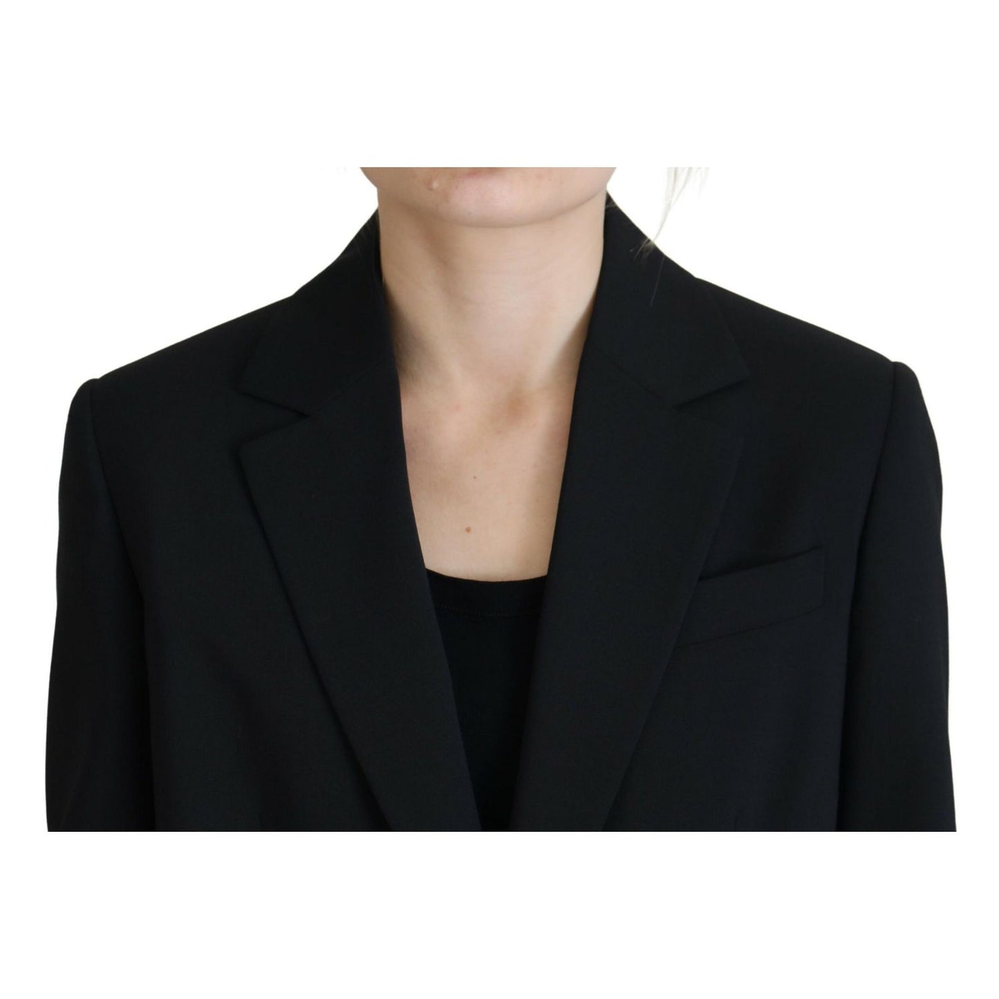 Dsquared² Black Flower Single Breasted Coat Blazer1728,67345645728,Black,Blazers - Suits & Blazers - Clothing,Clothing,Dsquared²,IT38 | XS,Jackets & Coats - Women - Clothing,Material: 54% Polyester 44% Virgin Wool 2% Elastane,Preowned / Defect,Suits & Bla