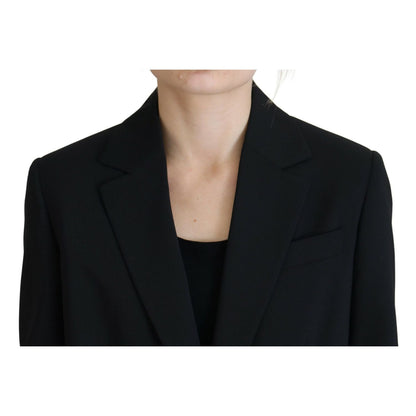 Dsquared² Black Flower Single Breasted Coat Blazer1728,67345645728,Black,Blazers - Suits & Blazers - Clothing,Clothing,Dsquared²,IT38 | XS,Jackets & Coats - Women - Clothing,Material: 54% Polyester 44% Virgin Wool 2% Elastane,Preowned / Defect,Suits & Bla