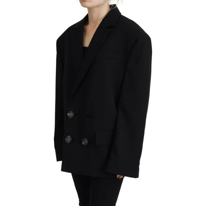 Dsquared² Black Double Breasted Coat Blazer Jacket1728,67345645728,Black,Blazers - Suits & Blazers - Clothing,Clothing,Dsquared²,IT38 | XS,Jackets & Coats - Women - Clothing,Material: 100% Virgin Wool,Preowned / Defect,Suits & Blazers - Clothing,Women