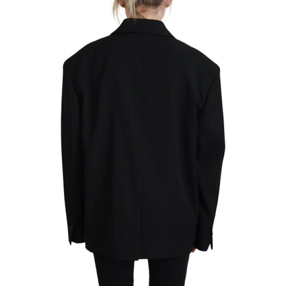 Dsquared² Black Double Breasted Coat Blazer Jacket1728,67345645728,Black,Blazers - Suits & Blazers - Clothing,Clothing,Dsquared²,IT38 | XS,Jackets & Coats - Women - Clothing,Material: 100% Virgin Wool,Preowned / Defect,Suits & Blazers - Clothing,Women