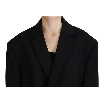 Dsquared² Black Double Breasted Coat Blazer Jacket1728,67345645728,Black,Blazers - Suits & Blazers - Clothing,Clothing,Dsquared²,IT38 | XS,Jackets & Coats - Women - Clothing,Material: 100% Virgin Wool,Preowned / Defect,Suits & Blazers - Clothing,Women