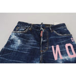 Dsquared² Blue Icon High Waist Straight Denim Boston Jeans Dsquared² Light Gray