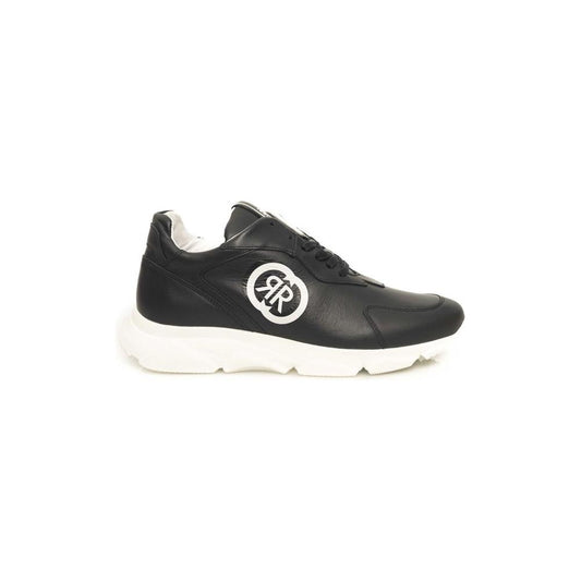 Cerruti 1881 Blue Cowhide Men Sneaker Cerruti 1881 White Smoke