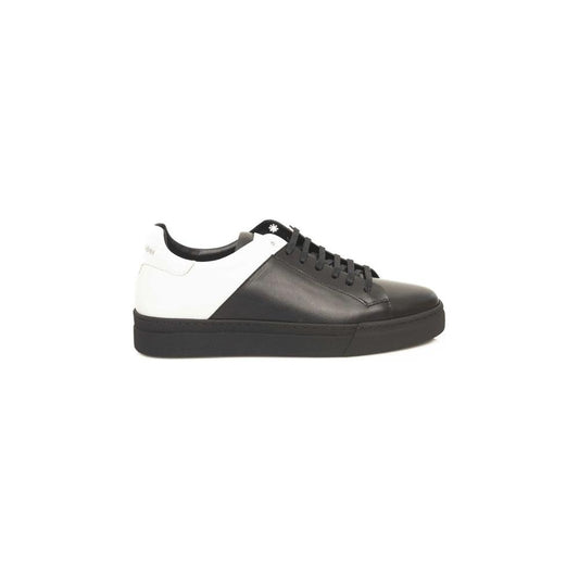 Cerruti 1881 Black Cowhide Men Sneaker Cerruti 1881 Dark Slate Gray