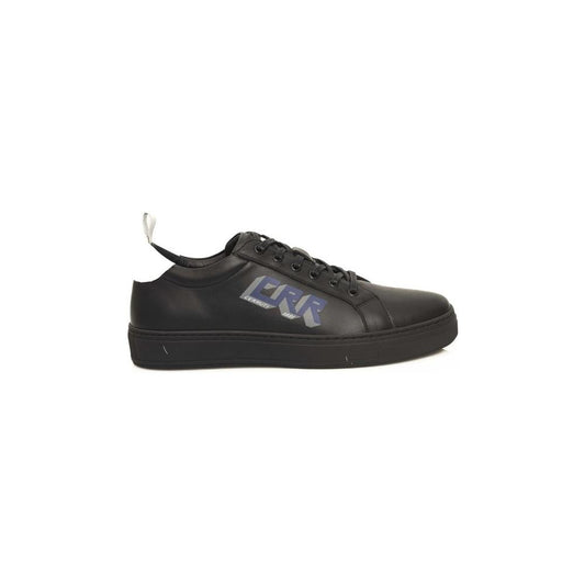 Cerruti 1881 Black Cowhide Men Sneaker Cerruti 1881 Dark Slate Gray