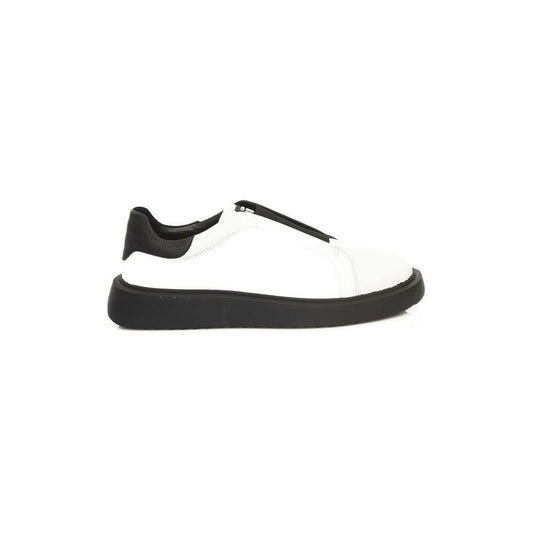 Cerruti 1881 White Calfskin Men Sneaker Cerruti 1881 White Smoke