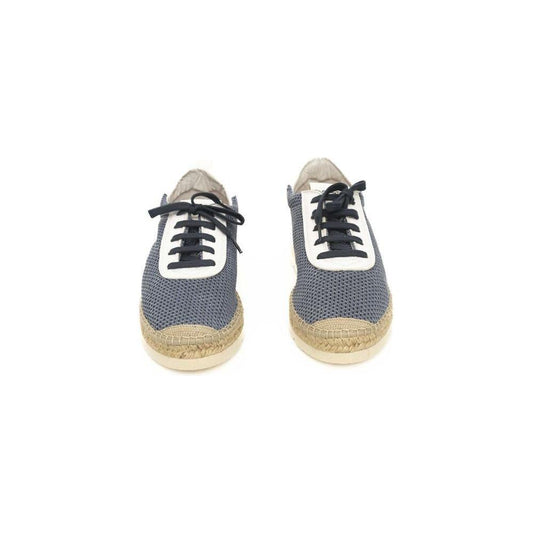 Cerruti 1881 Blue Calfskin Men Sneaker Cerruti 1881 Light Gray