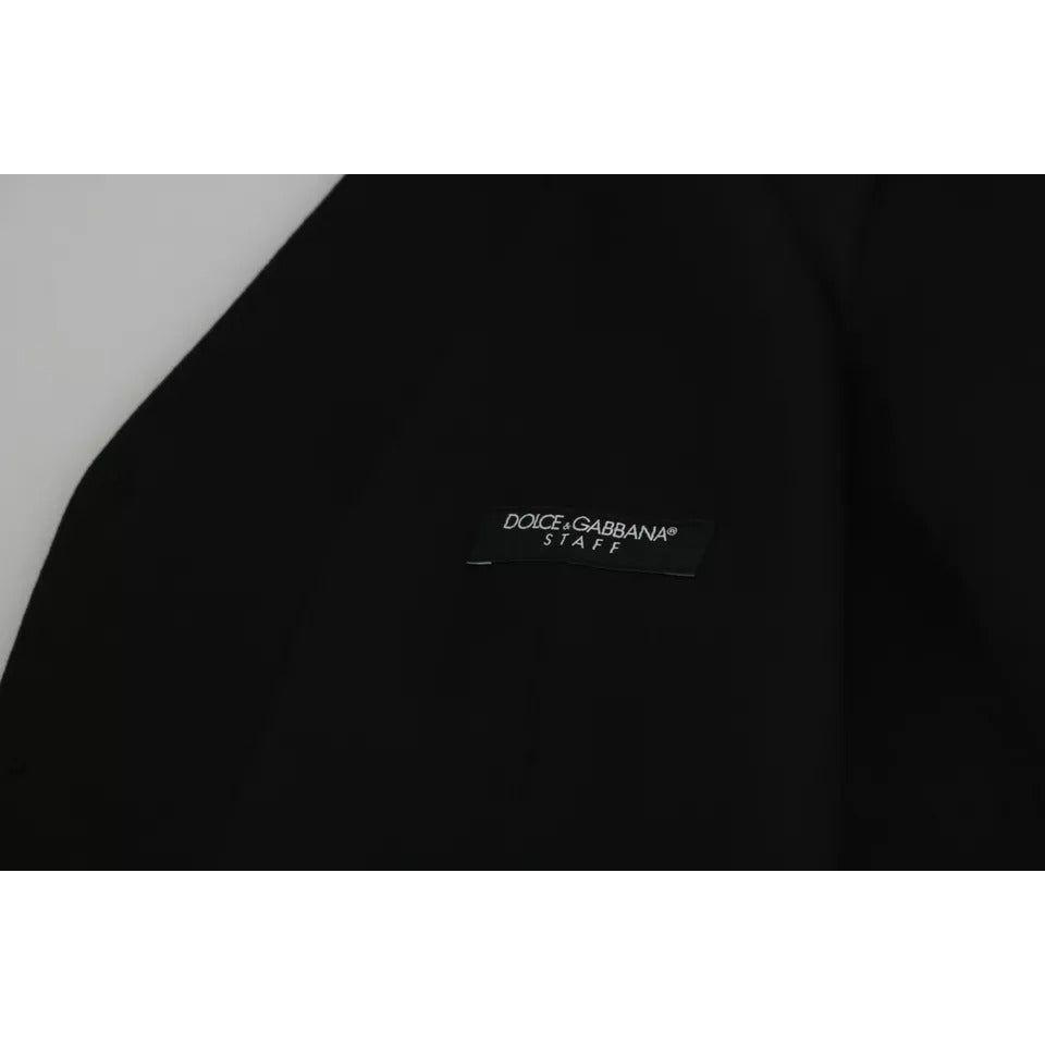 黑色羊毛弹力背心礼服背心