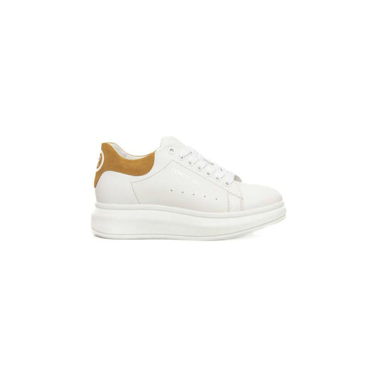 Cerruti 1881 White Leather Women Sneaker Cerruti 1881 Beige