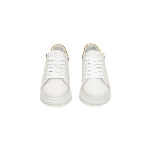 Cerruti 1881 White Leather Women Sneaker Cerruti 1881 Beige