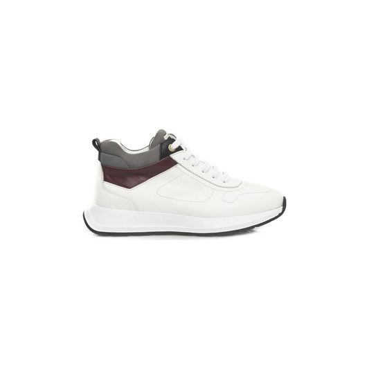 Cerruti 1881 White Leather Women Sneaker Cerruti 1881 Dark Slate Gray
