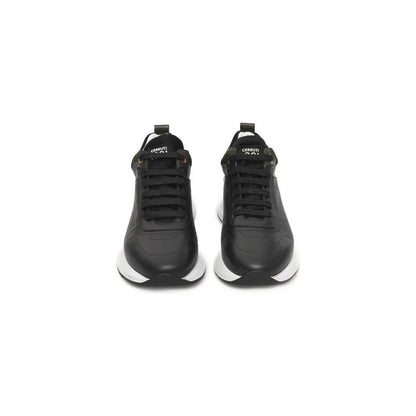 Cerruti 1881 Black Leather Women Sneaker