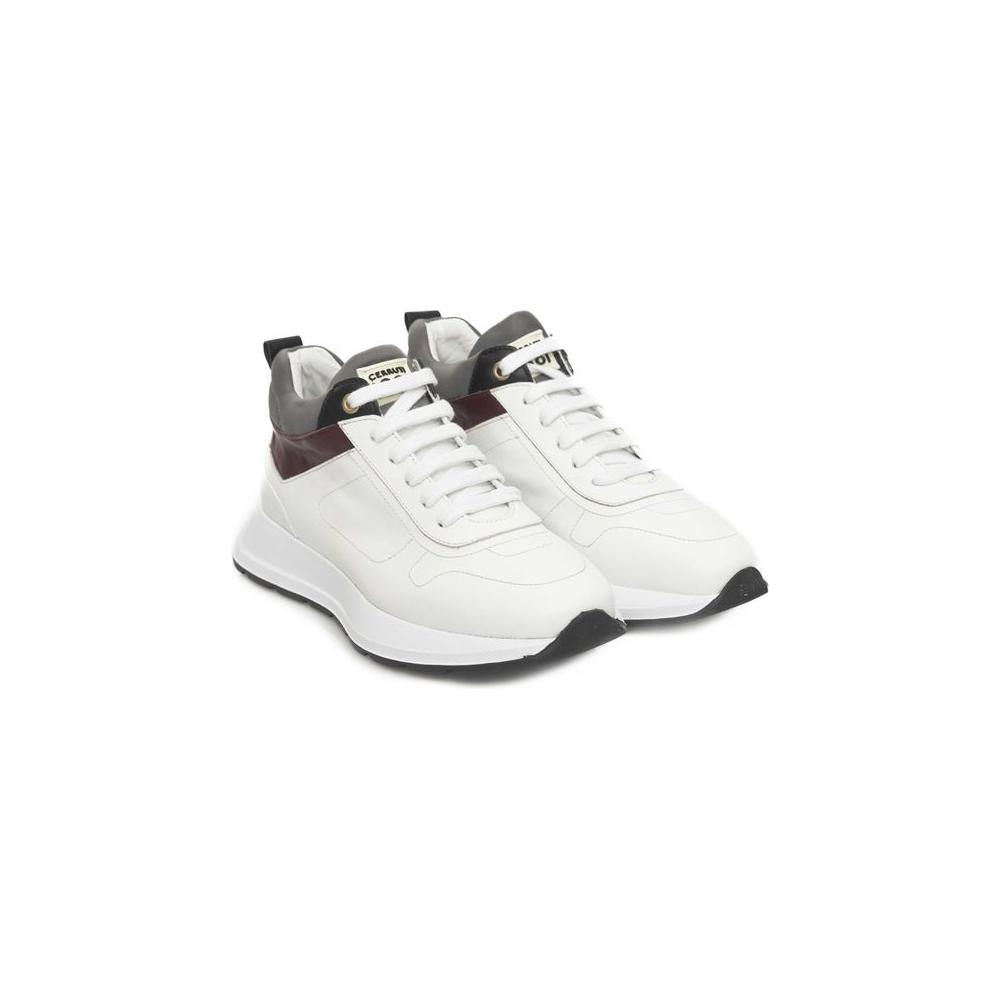 Cerruti 1881 White Cowhide Sneaker