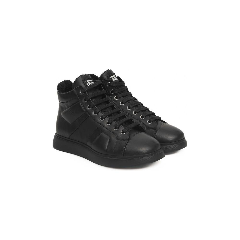 Cerruti 1881 Black Cowhide Women's High Sneaker