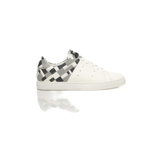 Cerruti 1881 White Calfskin Men Sneaker Cerruti 1881 Antique White