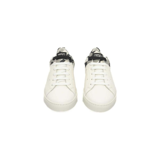 Cerruti 1881 White Calfskin Men Sneaker Cerruti 1881 Beige
