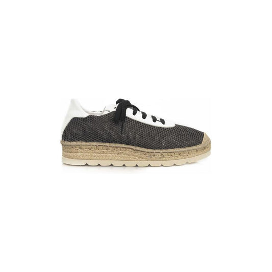 Cerruti 1881 Black Calfskin Men Sneaker Cerruti 1881 Gray