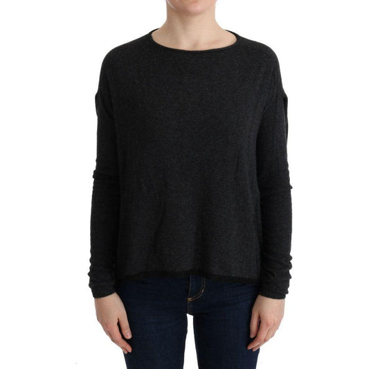 Costume National Elegant Gray Crewneck Sweater Costume National Black