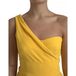 Dolce & Gabbana Yellow One Shoulder Side Slit Midi Dress DR28773-42