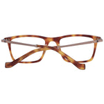 Hackett Brown Men Glasses Frame in full-rim acetate with demo lenses, rectangle style, size 50-19-140, includes branded case.