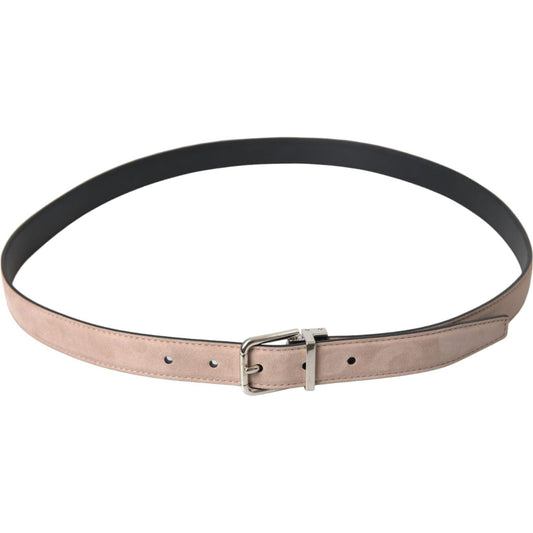 Dolce & Gabbana Beige Suede Leather Silver Buckle Belt Men Dolce & Gabbana Dark Slate Gray