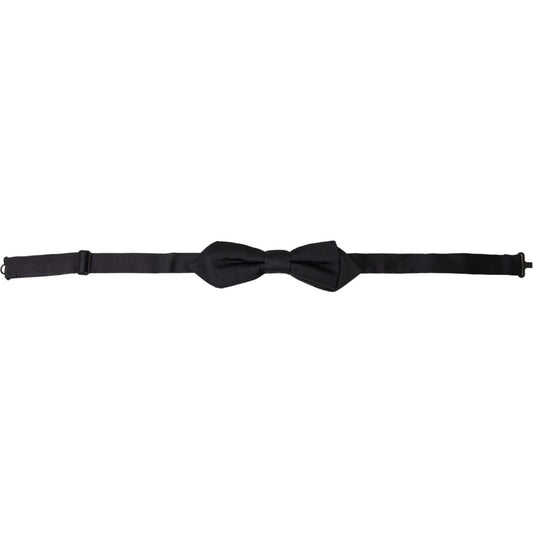 Dolce & Gabbana Black Silk Adjustable Neck Men Bow Tie Dolce & Gabbana Black